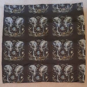 Alien Print Black Pillow Cover